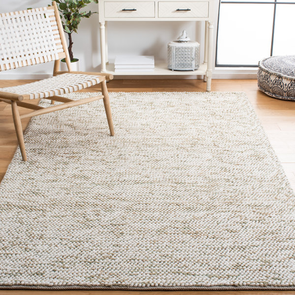 Beachcrest Home Almus Geometric Handmade HandLoomed Sage / Ivory Area Rug & Reviews Wayfair